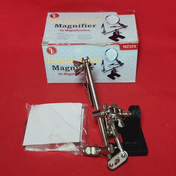 SE Helping Hand Magnifier Magnifying Glass 4X Magnification MZ201 - Picture 2 of 11